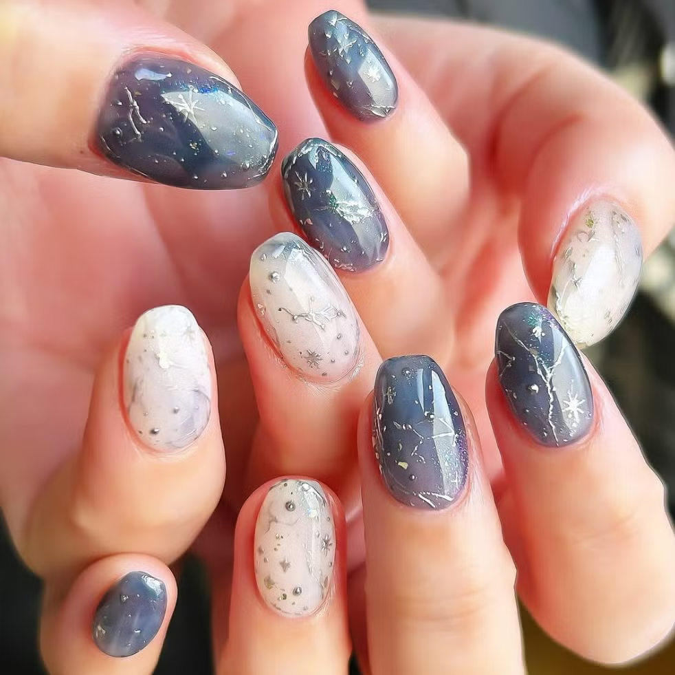 星空藍美甲