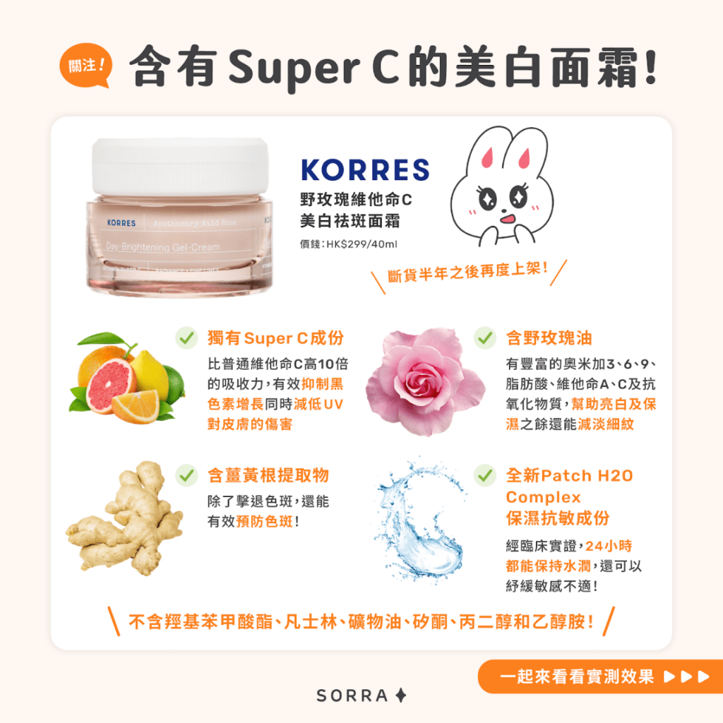 KORRES 野玫瑰維他命C美白祛斑面霜 KORRES 野玫瑰維他命C美白祛斑面霜